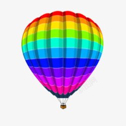 彩色漂浮热气球素材