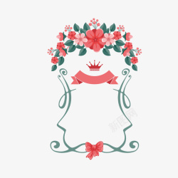 婚礼花卉装饰PNG素材花卉装饰装饰牌框高清图片