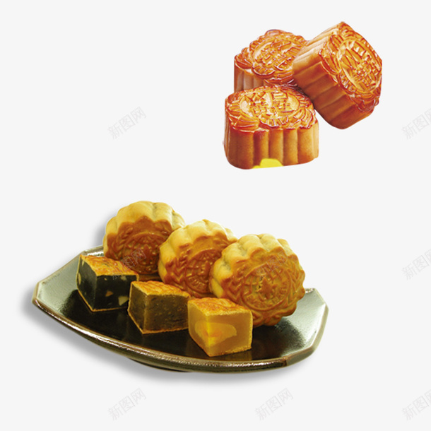 二款月饼psd免抠素材_88icon https://88icon.com 中秋月饼 中秋素材 月饼素材