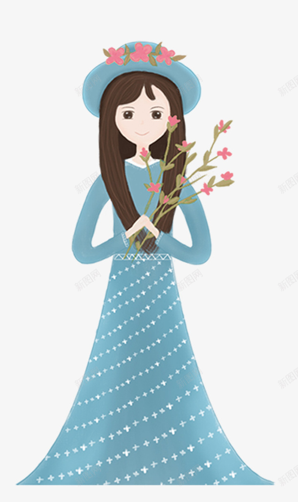 手棒鲜花花束的小女孩psd免抠素材_88icon https://88icon.com 小女孩 帽子 手棒鲜花 手棒鲜花花束的小女孩 花朵 花束