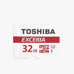 东芝白色红色手机32GB内存卡素材