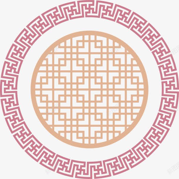 粉色中国风窗户花纹png免抠素材_88icon https://88icon.com 国风 窗户 粉色 花纹