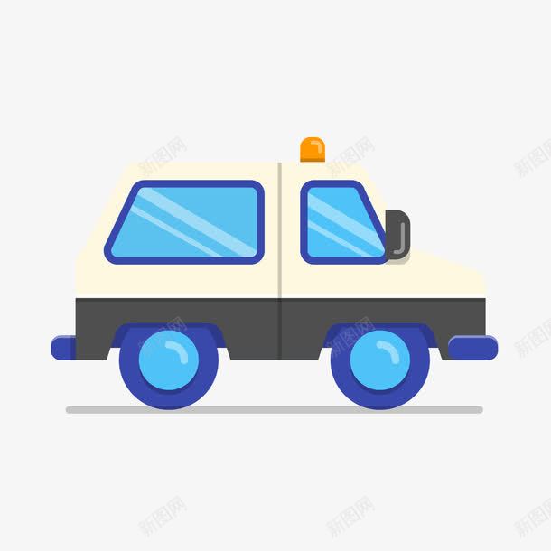 卡通车辆png免抠素材_88icon https://88icon.com 交通工具 警车 车