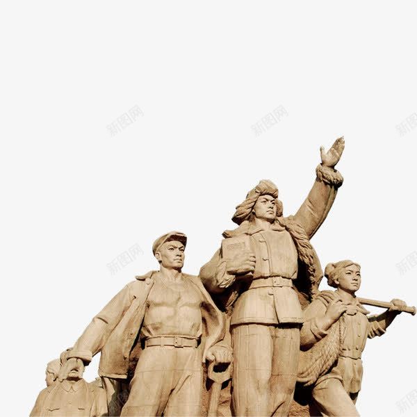 国庆节元素png免抠素材_88icon https://88icon.com 农民工 褐色 雕像