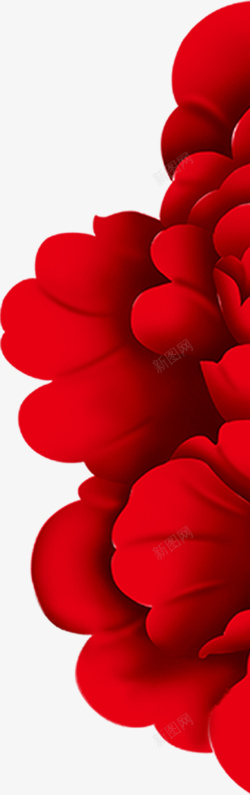 红色花瓣装饰元素素材