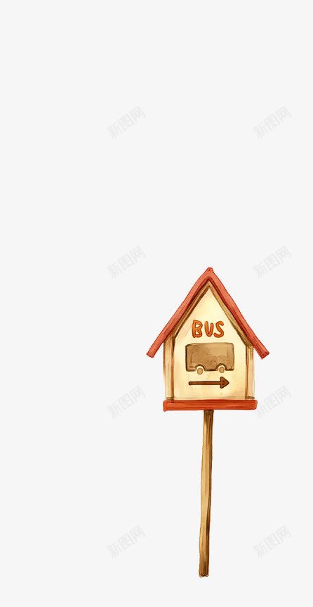 汽车站牌png免抠素材_88icon https://88icon.com bus 卡通标志 巴士标志 巴士站牌 手绘站牌 路标