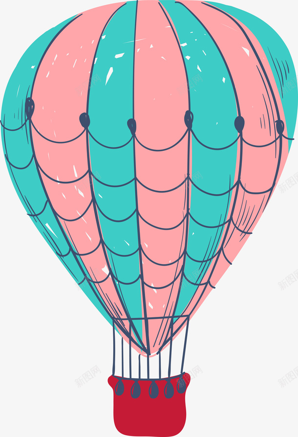 手绘氢气球装饰图png免抠素材_88icon https://88icon.com 卡通装饰 彩色底纹 扁平化 手绘图 氢气球 矢量图案
