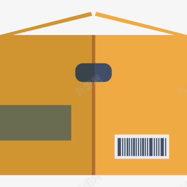 物流模版物流黄色货箱示意图图标图标