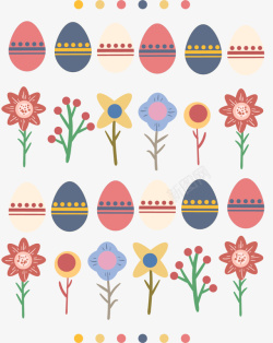 复活节彩蛋花朵背景素材