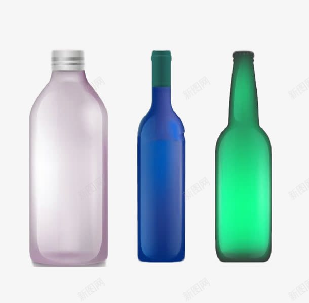空瓶子饮料瓶png免抠素材_88icon https://88icon.com 瓶子 装饰 饮料