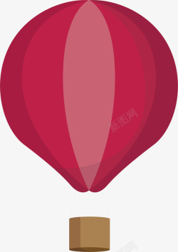 粉色的热气球矢量图素材