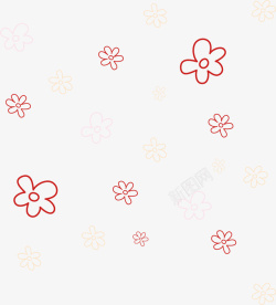 手绘花花朵淘宝粉色矢量图素材