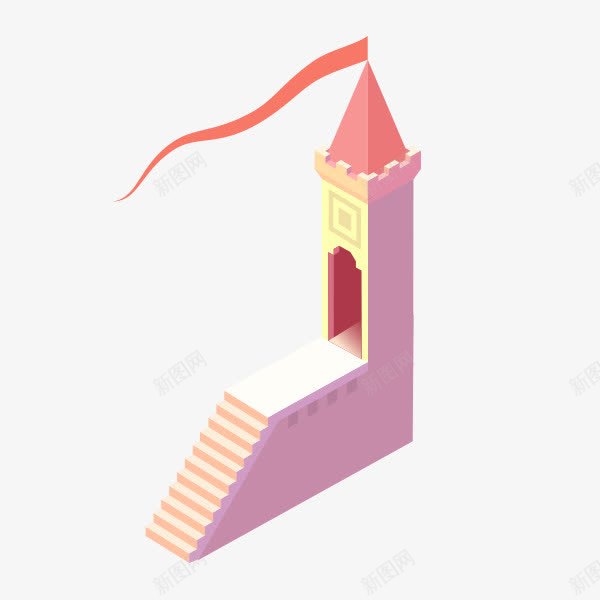 粉色的城堡png免抠素材_88icon https://88icon.com PNG图形 PNG装饰 城堡 手绘 粉色 装饰