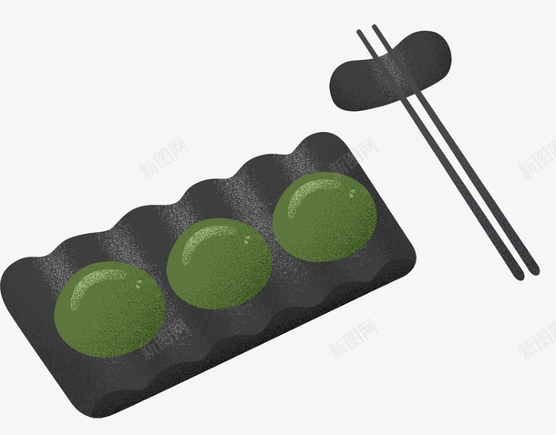 手绘插图清明食物青团插画png免抠素材_88icon https://88icon.com 传统饮食 手绘 插图 插画 清明 艾草团 青团 食物