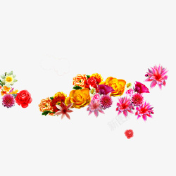 中秋节多图层花朵素材