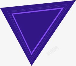 紫色卡通三角形团队素材