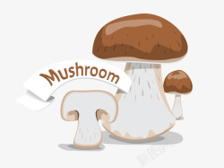 蘑菇卡通矢量图素材