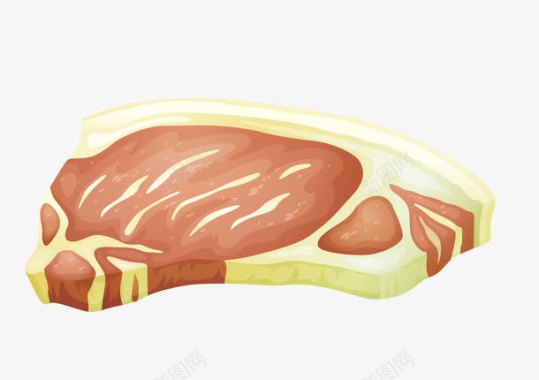 卡通手绘鸭肉图标图标