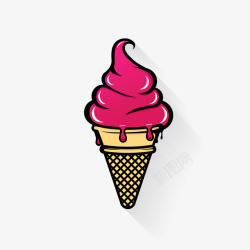 美味的冰淇淋矢量图素材