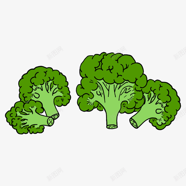 绿色的花菜矢量图ai免抠素材_88icon https://88icon.com 绿色 绿色花菜 绿色蔬菜 花菜 蔬菜 食物 矢量图