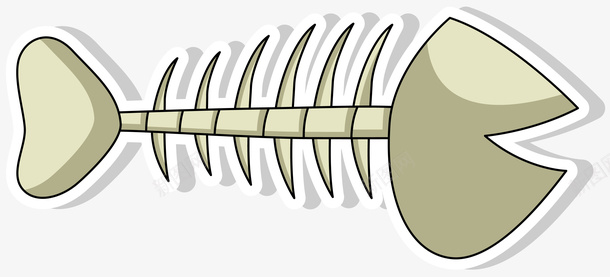灰色立体风格鱼骨png免抠素材_88icon https://88icon.com 卡通鱼骨 灰色 灰色鱼骨 白色鱼骨 矢量鱼骨 立体风格 鱼刺 鱼刺骨头 鱼骨