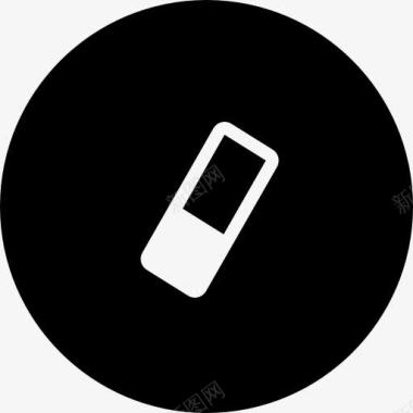 黑色手机边框手机黑色圆形按钮图标图标