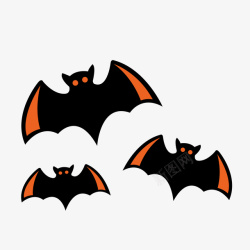 黑色蝙蝠群矢量图素材