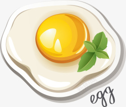 早餐鸡蛋鸡蛋饼矢量图素材