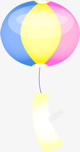 手绘卡通圆形热气球蓝黄红png免抠素材_88icon https://88icon.com 卡通 圆形 热气球