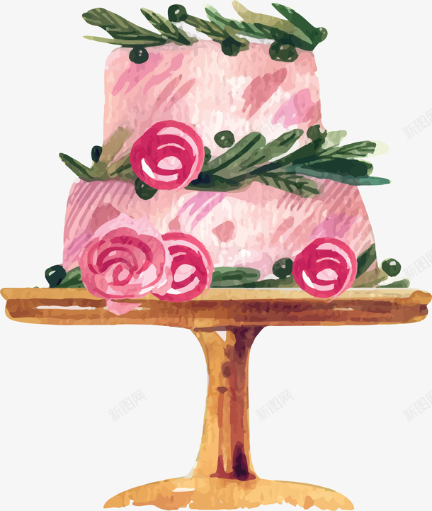 玫瑰裱花粉色蛋糕矢量图ai免抠素材_88icon https://88icon.com 婚礼蛋糕 玫瑰裱花 矢量png 粉色蛋糕 蛋糕 裱花蛋糕 矢量图