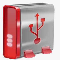 USB红通用串口总线纯优雅的图标图标