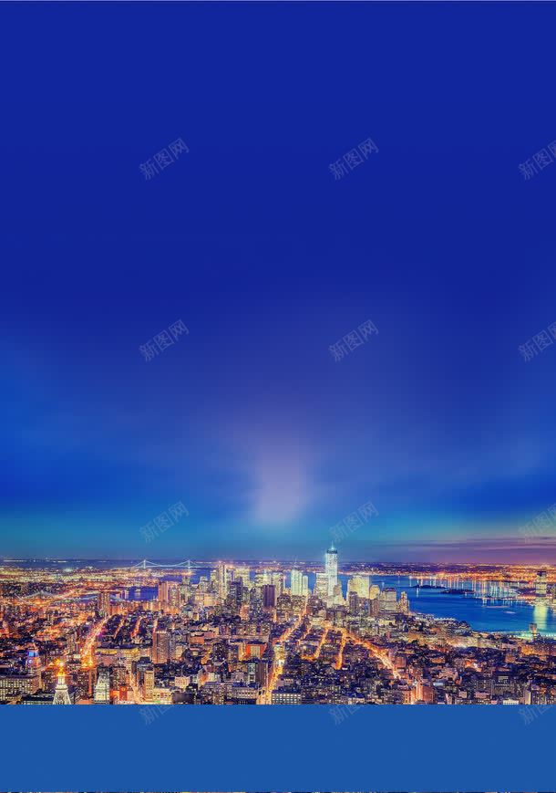 蓝色城市建筑背景图png免抠素材_88icon https://88icon.com 城市建筑 背景图 蓝色
