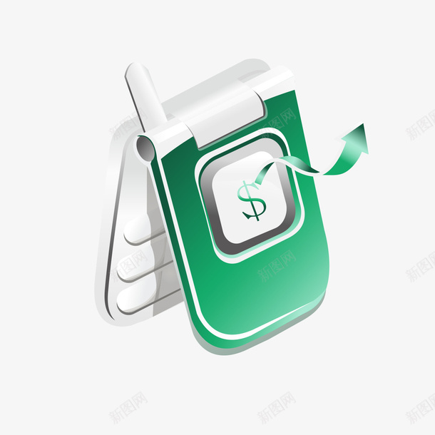 绿色翻盖手机模型png免抠素材_88icon https://88icon.com 手机模型 绿色 绿色手机 翻盖 翻盖手机