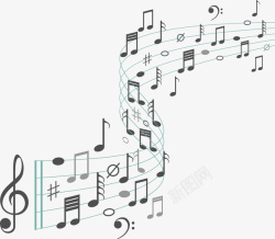 音乐音符图案矢量图素材