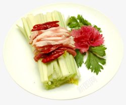 芹菜炒肉丝素材