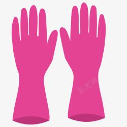 粉色橡胶手套素材