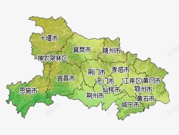 中国湖北省地图卫星地图png免抠素材_88icon https://88icon.com 中国 卫星图 地图 湖北 湖北地图 素材