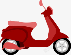 时尚卡通小型摩托车矢量图素材