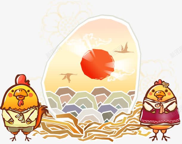 两只小鸡png免抠素材_88icon https://88icon.com 动物 动物插画 卡通动物 卡通小鸡 小鸡 生肖动物 矢量动物