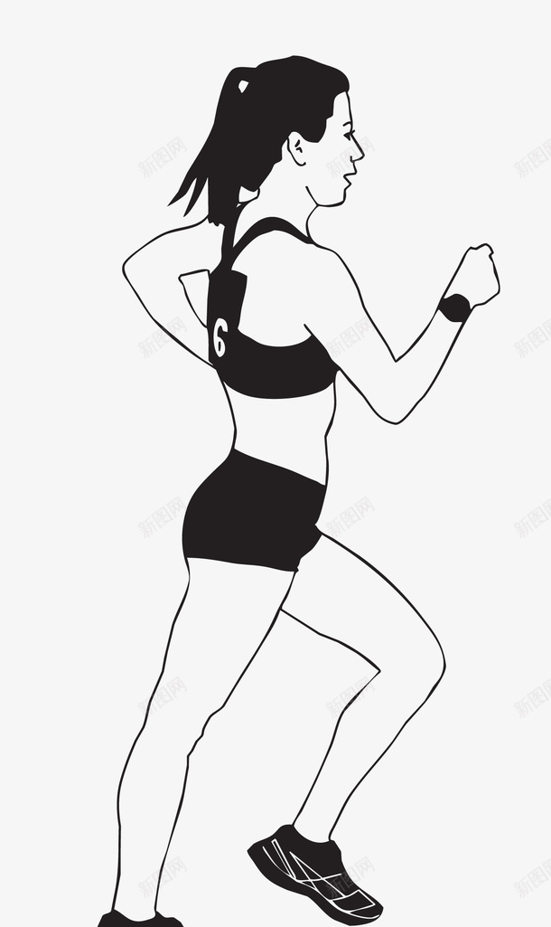 跑步的人png免抠素材_88icon https://88icon.com 人物 手绘画 矢量装饰 装饰 跑步