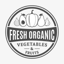 蔬菜水果标签勋章矢量图素材