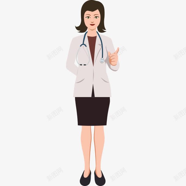 一位女医生png免抠素材_88icon https://88icon.com PNG图形 PNG装饰 医生 卡通 听诊器 装饰