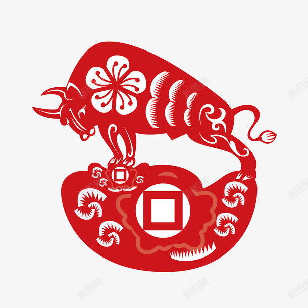 中国风雄牛艺术图案矢量图ai免抠素材_88icon https://88icon.com 中国风 中国风雄牛艺术图案 艺术图案 雄牛 矢量图