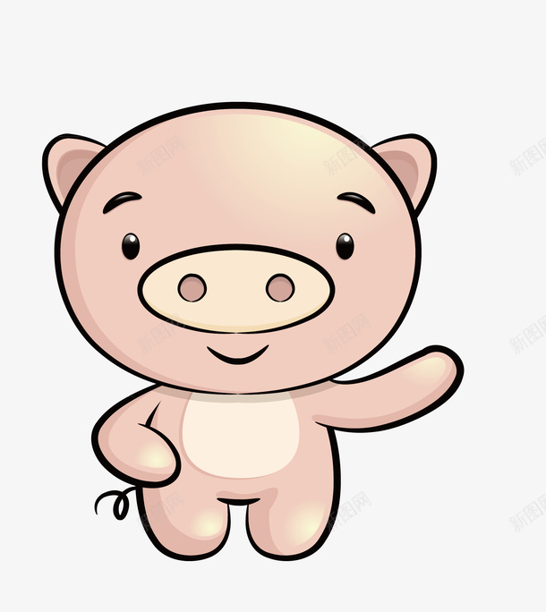 可爱的猪png免抠素材_88icon https://88icon.com Q版猪 卡通猪 可爱的猪 手绘猪 猪