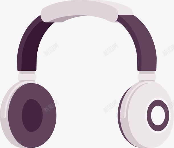 水彩白色耳机png免抠素材_88icon https://88icon.com 卡通手绘 听歌 电子设备 白色 耳机 音乐