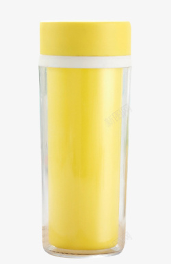 简约黄色塑料水壶素材