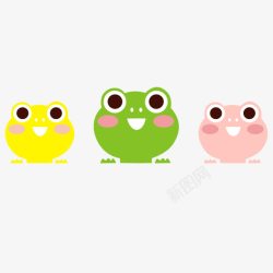 三只青蛙三只可爱小青蛙高清图片