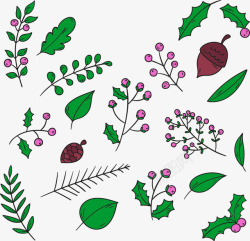 绿色清新植物边框纹理素材