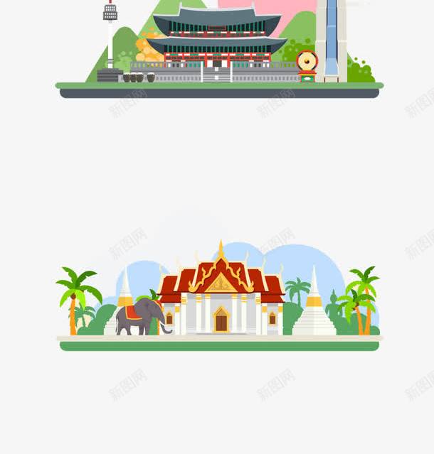 手绘风景png免抠素材_88icon https://88icon.com 国家 地标 城市 标志 风景