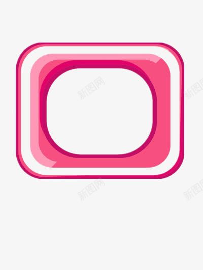 粉红色渐变圆滑矩形框png免抠素材_88icon https://88icon.com 圆滑 渐变 矩形 粉红色